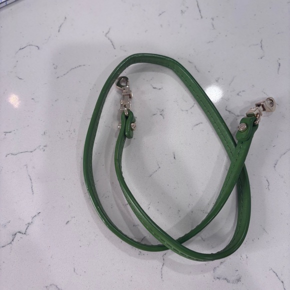 Tory Burch Erica Woven Green and White Patterned Shoulder Bag - Picture 4 of 7